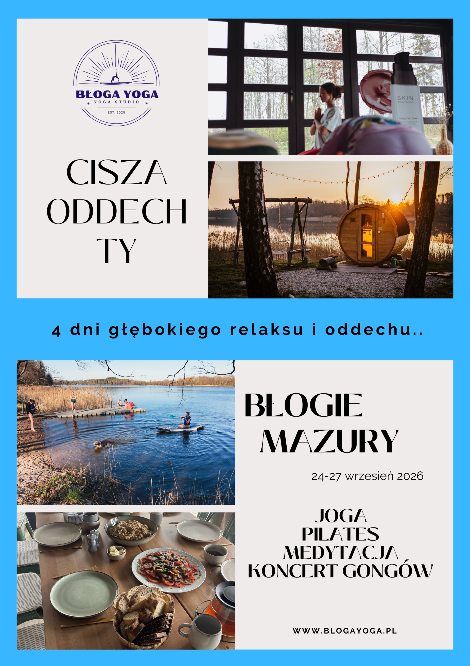 You are currently viewing 🌿 BŁOGIE MAZURY | 24-27 września 2026 r. 🧘‍♀️